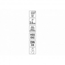 Burghiu dublu metal 3 mm prindere cilindrica Yato ..